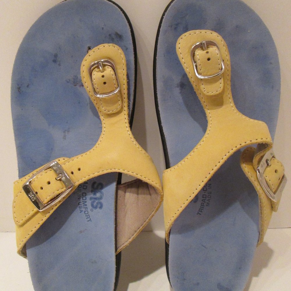 SAS Womens Sandals Yellow Size 6M